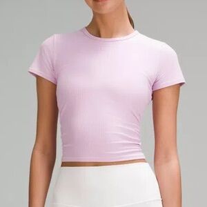 Pink Lululemon Sinched Ribbed Women's Top